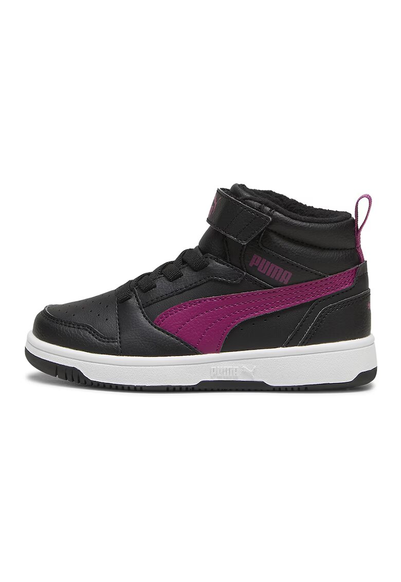 Puma Pantofi sport de piele ecologica Rebound V6 Mid WTR AC+ PS - Negru/Violet