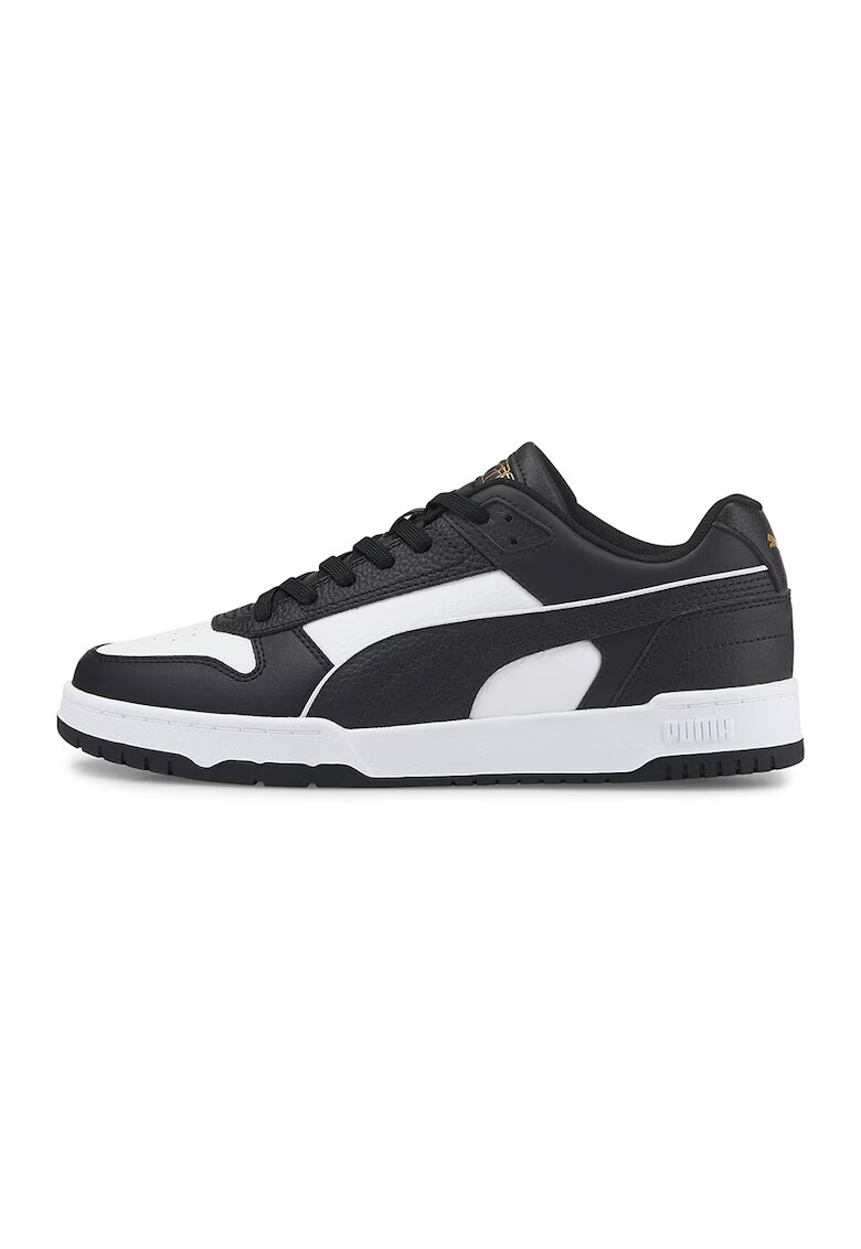 Puma Pantofi sport de piele ecologica si piele RBD Game - Alb/Auriu/Negru