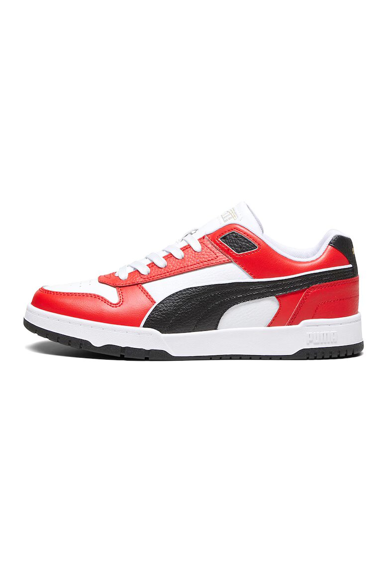 Puma Pantofi sport de piele ecologica si piele RBD Game - Rosu/Alb/Negru