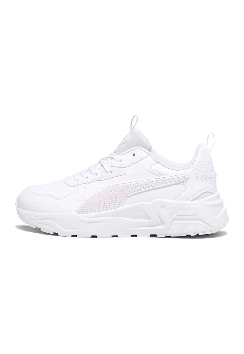 Puma Pantofi sport de piele ecologica Trinity Lite - Alb