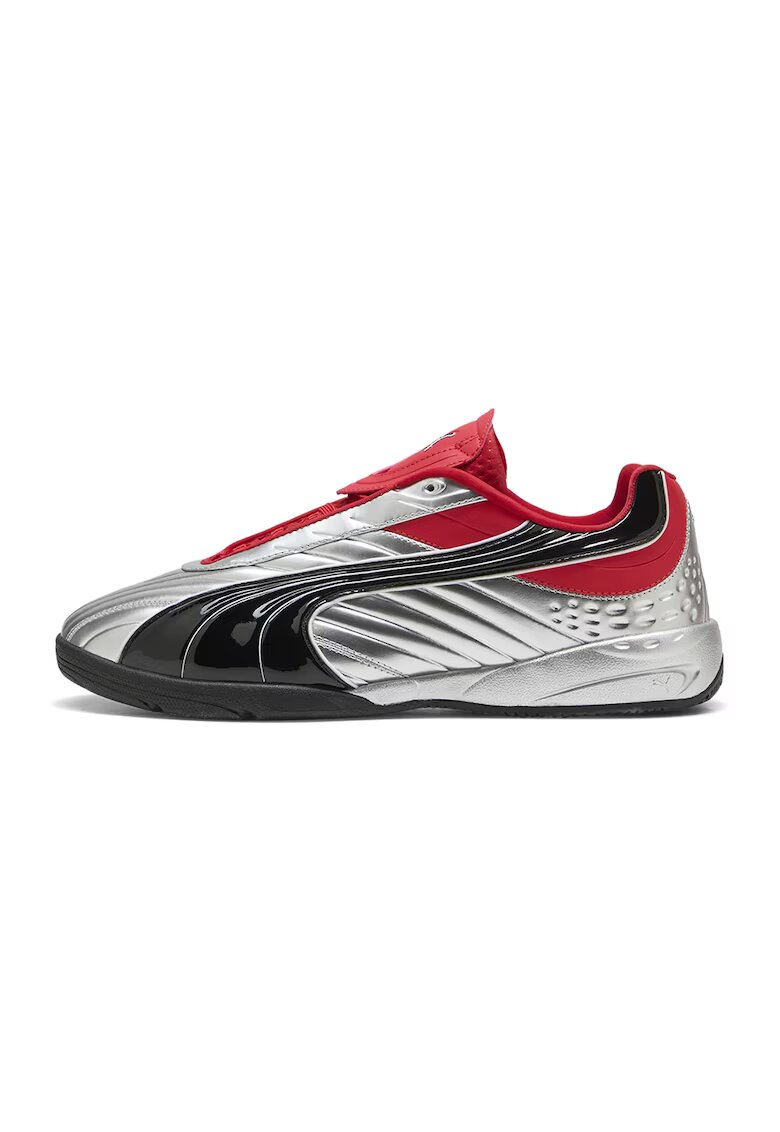 Puma Pantofi sport de piele ecologica V-S2 Goalgetter - Rosu/Argintiu