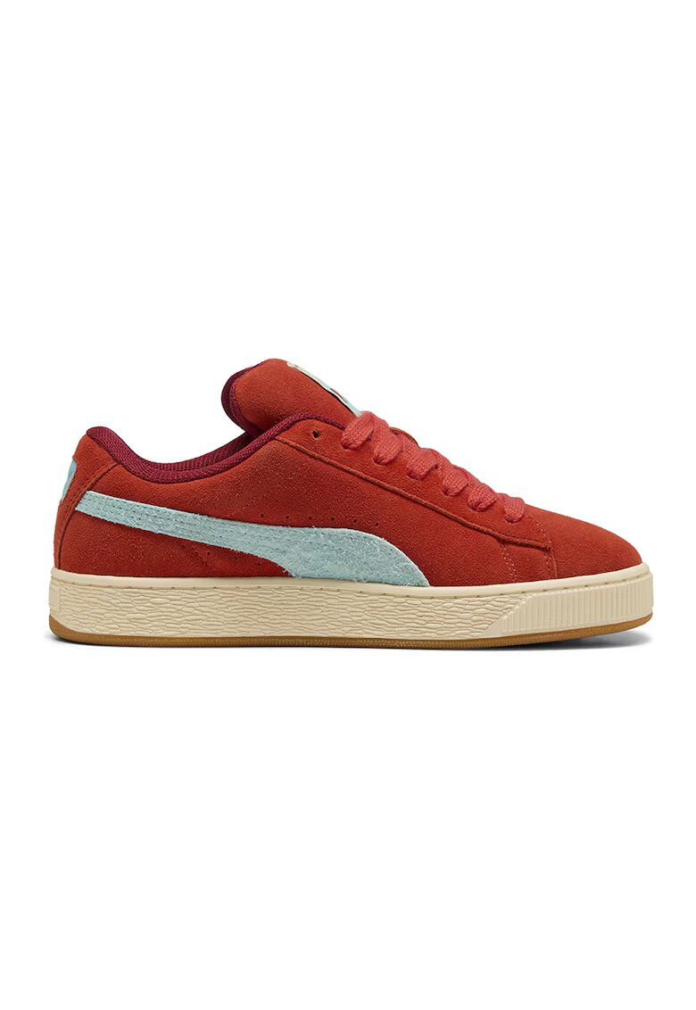 Puma Pantofi sport de piele intoarsa cu logo - Rosu