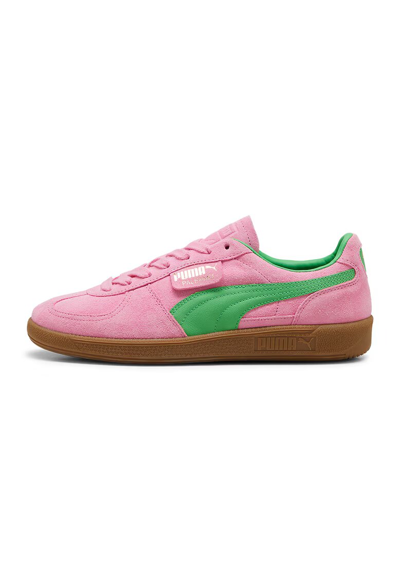 Puma Pantofi sport de piele intoarsa Palermo Special - Verde/Roz