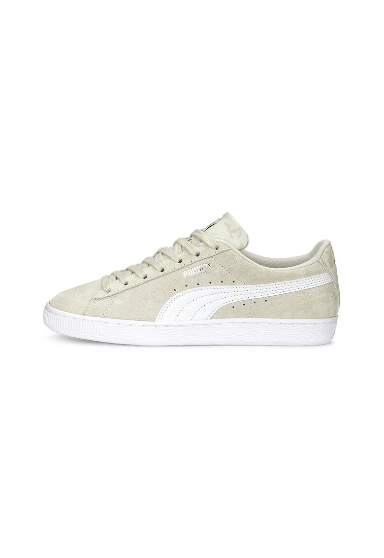 Puma Pantofi sport de piele intoarsa si piele ecologica - Alb murdar