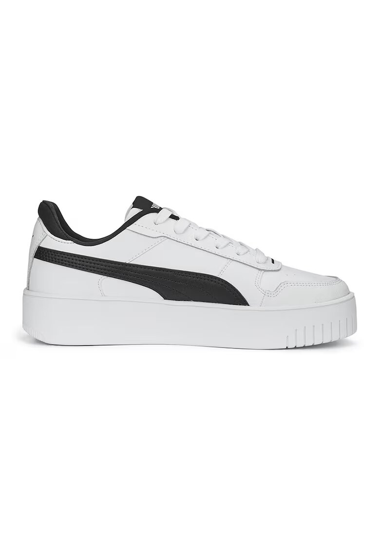 Puma Pantofi sport de piele si piele ecologica Carina Street - Negru/Alb optic