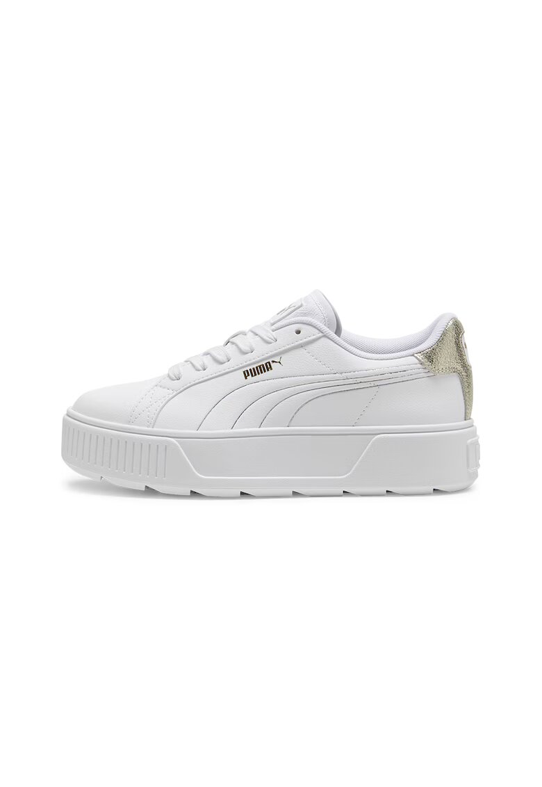 Puma Pantofi sport de piele si piele ecologica Karmen - Alb