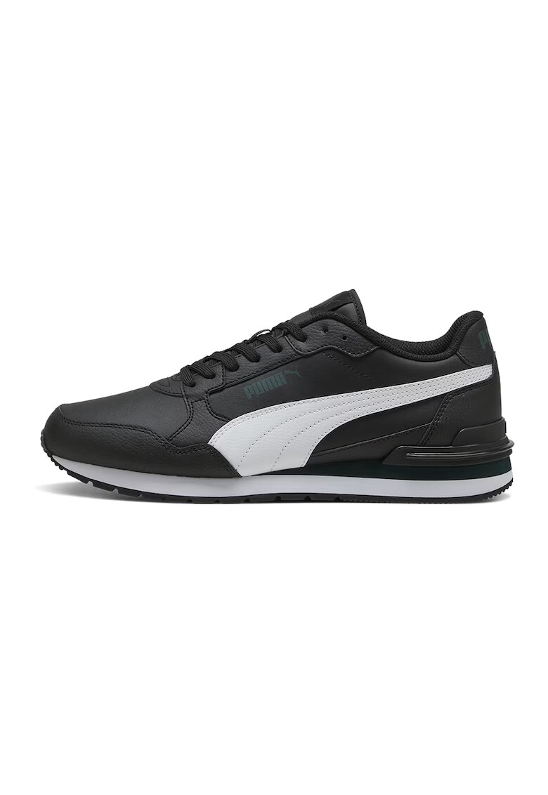 Puma Pantofi sport de piele si piele ecologica ST Runner v4 - Alb/Verde/Negru
