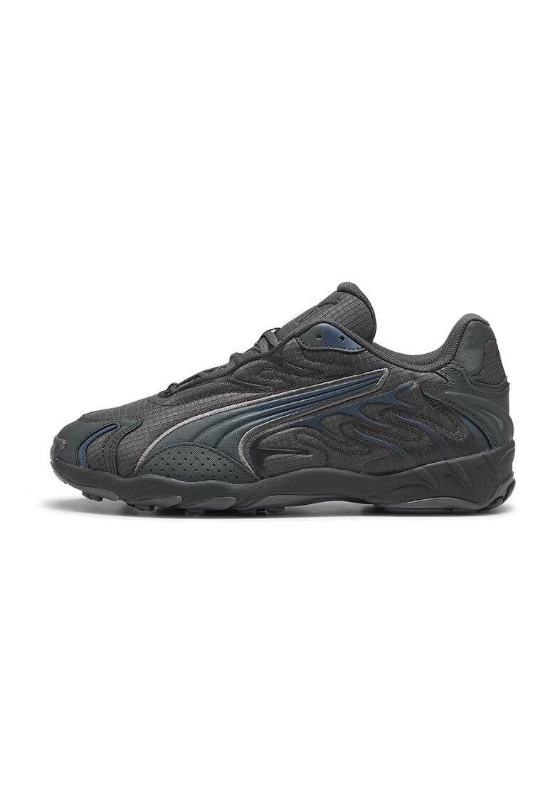 Puma Pantofi sport din material textil cu insertii de piele ecologica - Negru/Albastru petrol