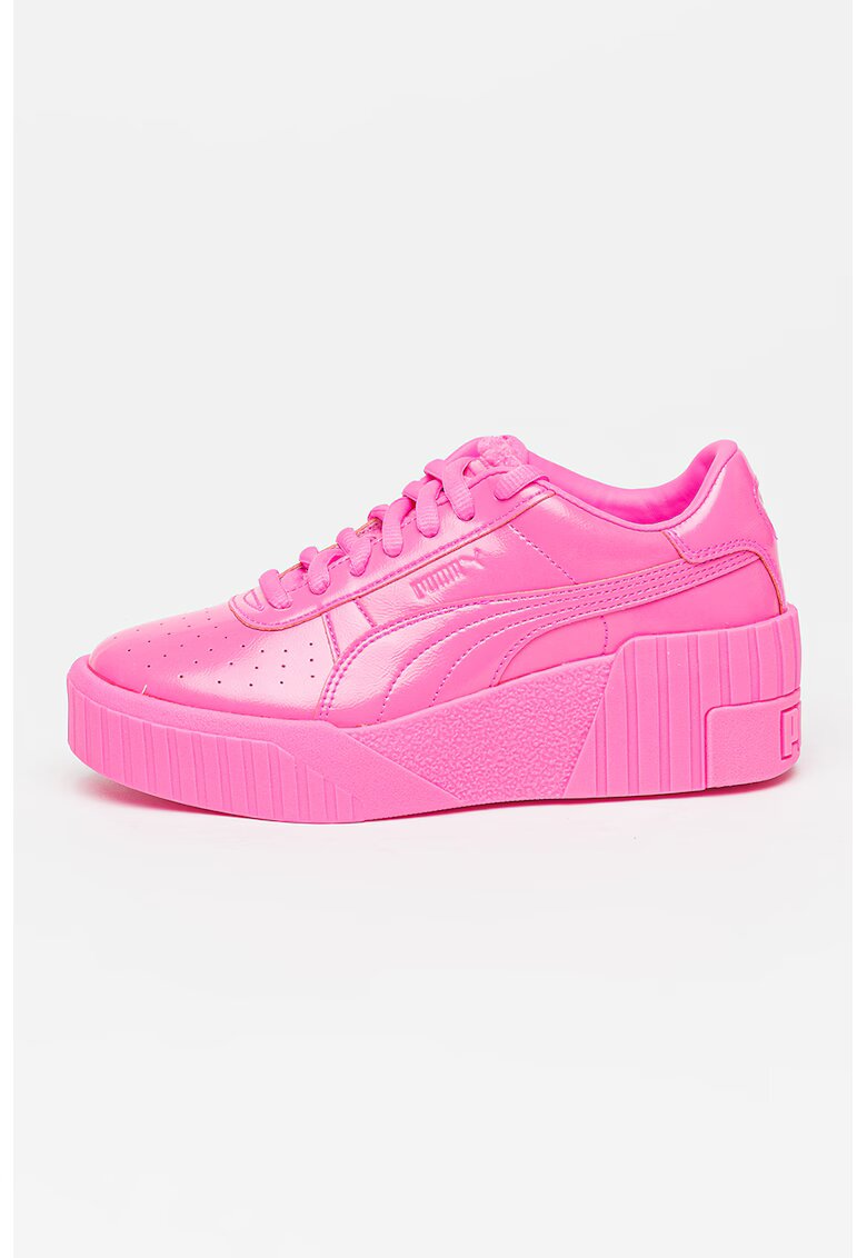 Puma Pantofi sport din piele ecologica cu talpa wedge Cali - Fucsia