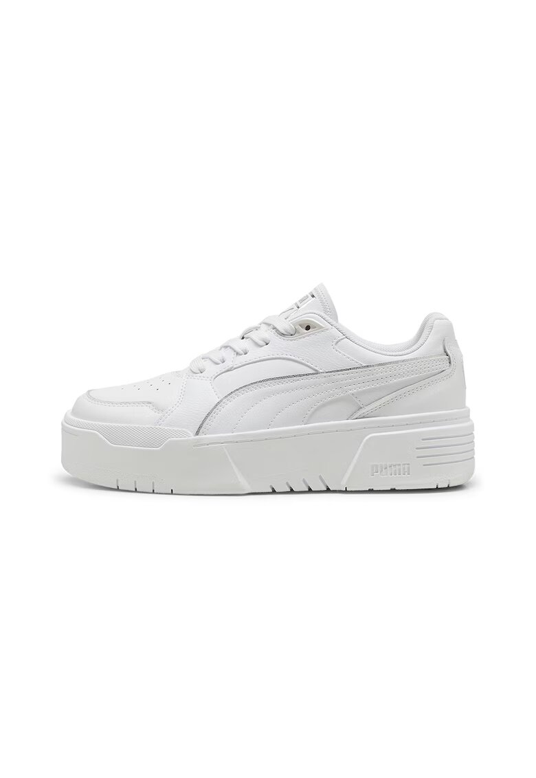 Puma Pantofi sport din piele ecologica Flyz Glam - Alb murdar