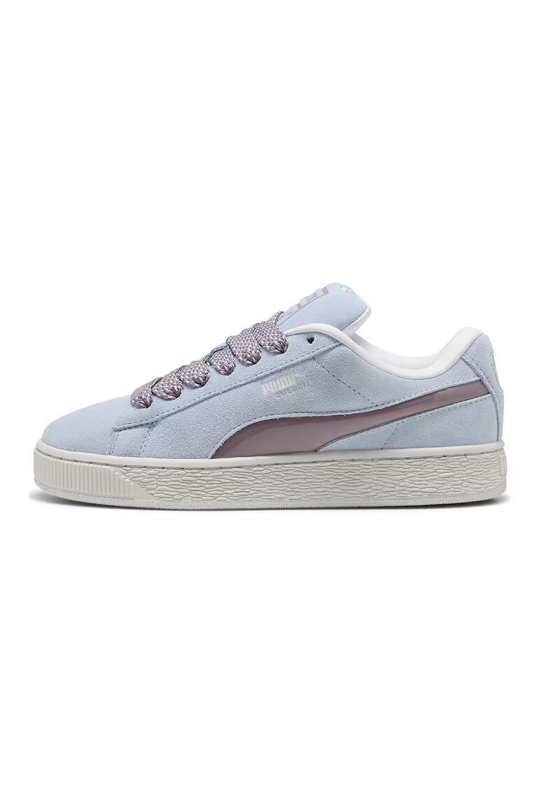 Puma Pantofi sport din piele intoarsa cu logo - Albastru glaciar/Roz prafuit