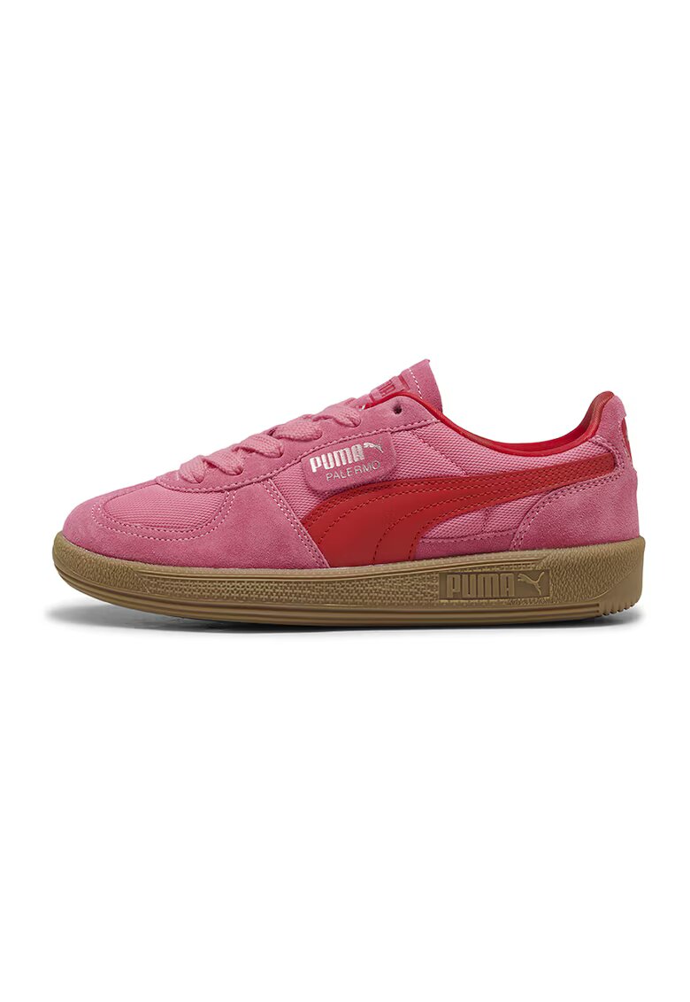 Puma Pantofi sport din piele intoarsa cu logo Palermo - Roz aprins