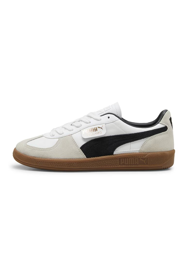 Puma Pantofi sport din piele intoarsa Palermo - Alb/Negru/Bej