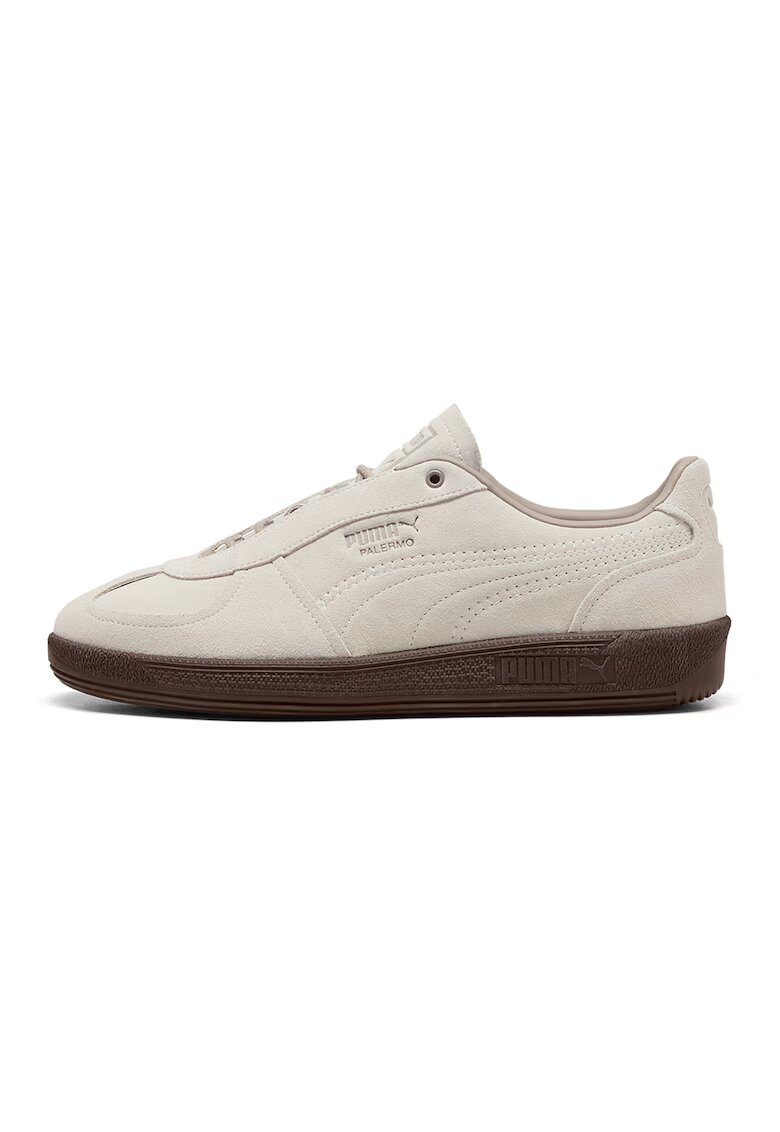 Puma Pantofi sport din piele intoarsa Palermo Graftman Alpine - Alb fildes