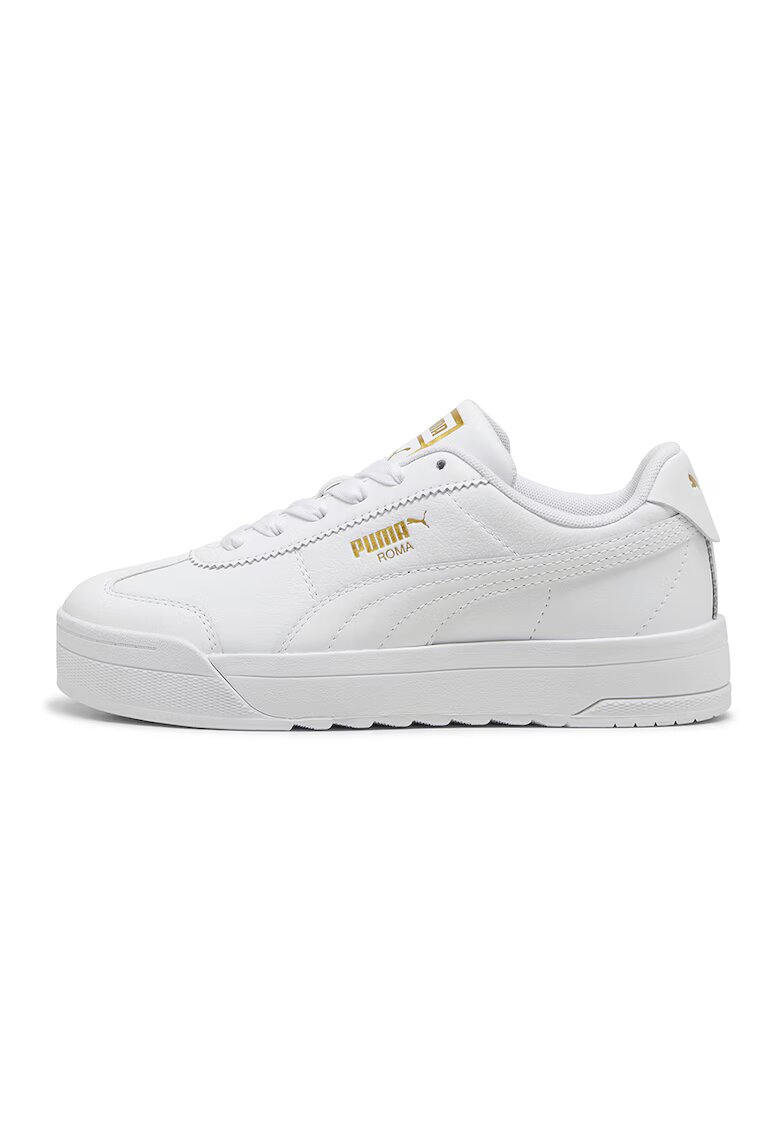 Puma Pantofi sport din piele si piele ecologica Roma Feminine - Alb