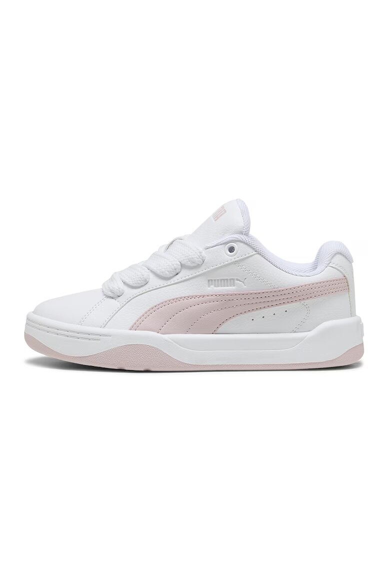 Puma Pantofi sport Easy Jr de piele ecologica cu sireturi - Alb/Roz