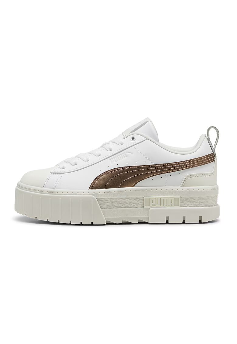Puma Pantofi sport flatform Mayze Glow-Up - Alb/Maro inchis