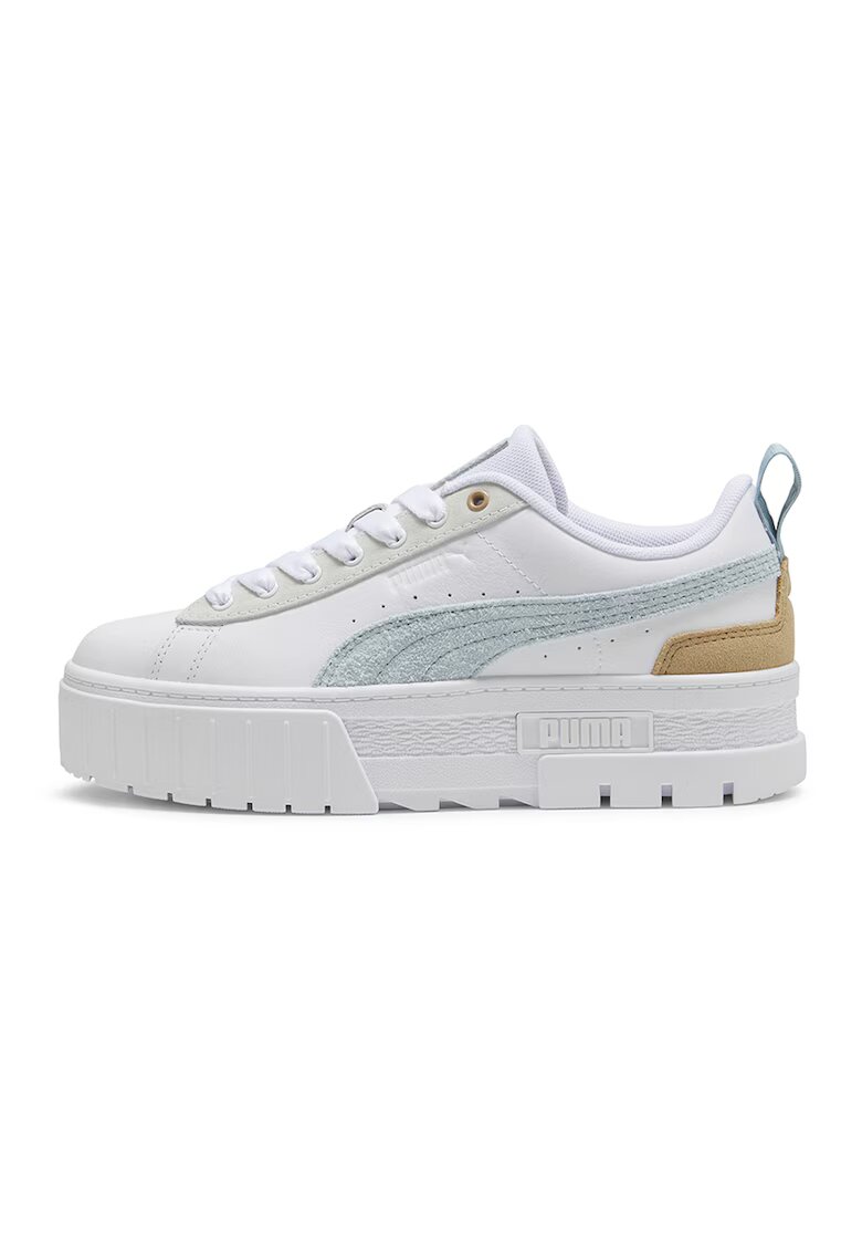 Puma Pantofi sport flatform Mayze Mix - Alb/Albastru aquamarin