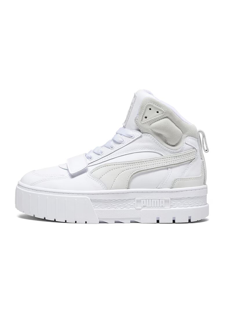 Puma Pantofi sport flatform mid-cut Mayze - Alb/Gri cenusiu