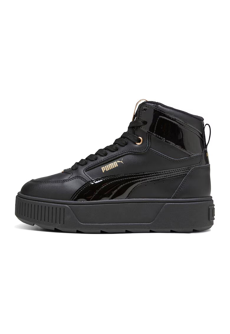 Puma Pantofi sport flatform mid-high cu garnituri de piele Karmen Rebelle - Auriu/Negru