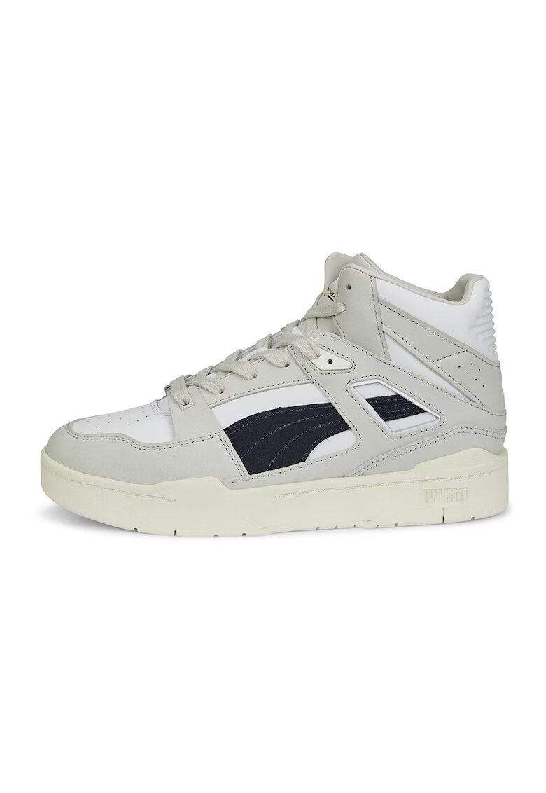 Puma Pantofi sport high-cut cu garnituri din piele Slipstream - Gri deschis