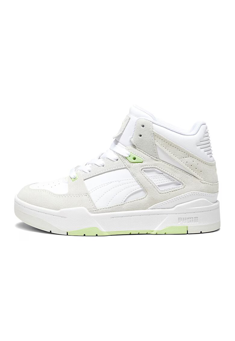 Puma Pantofi sport high-top cu insertii de piele intoarsa Slipstream - Alb/Alb murdar