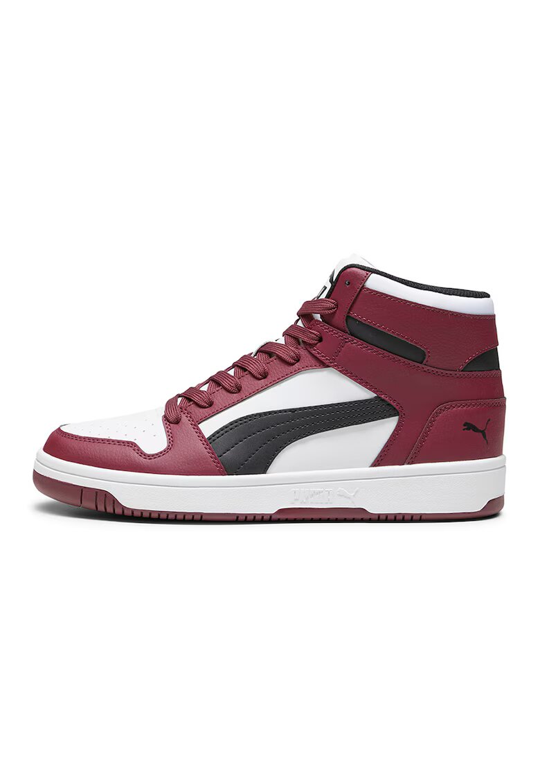 Puma Pantofi sport high-top de piele ecologica Rebound LayUp - Rosu/Alb/Negru