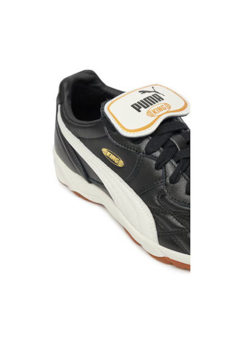 Puma Pantofi sport King de piele cu logo - Negru