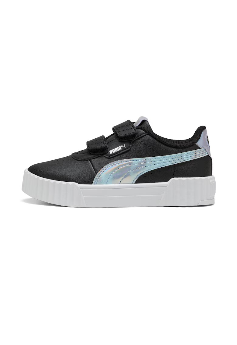Puma Pantofi sport low-cut Carina 3.0 din piele ecologica - Negru/Albastru deschis