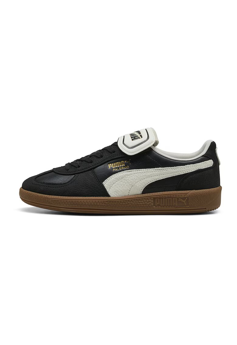 Puma Pantofi sport low-cut de piele - Negru/Alb murdar