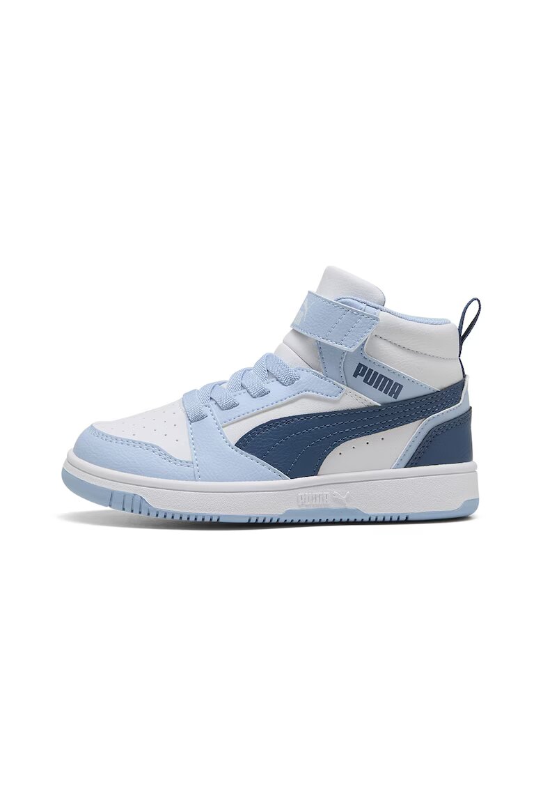 Puma Pantofi sport mid-cut cu velcro Rebound V6 - Albastru pastel/Alb optic