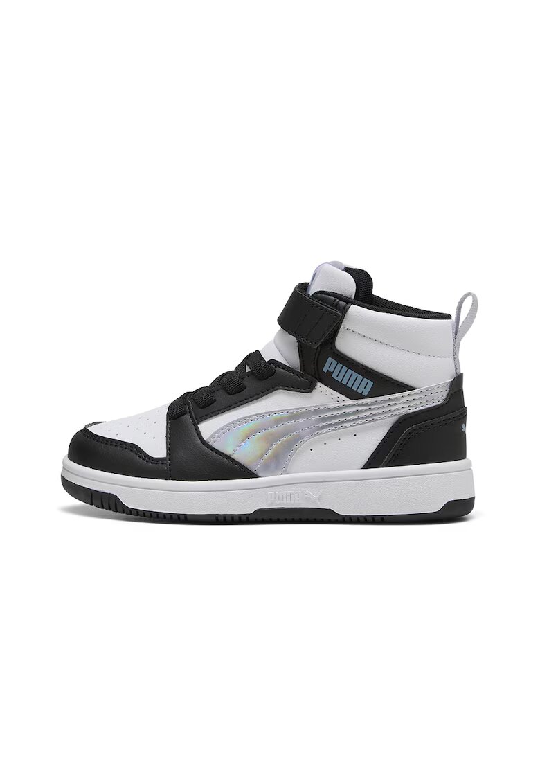 Puma Pantofi sport mid-cut Rebound V6 - Negru/Alb optic/Argintiu