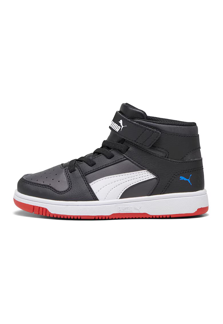 Puma Pantofi sport mid-high de piele ecologica Rebound Layup - Rosu/Alb/Negru