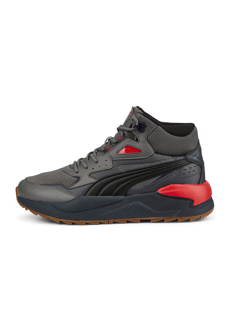Puma Pantofi sport mid-high de piele ecologica X-Ray Speed - Gri inchis