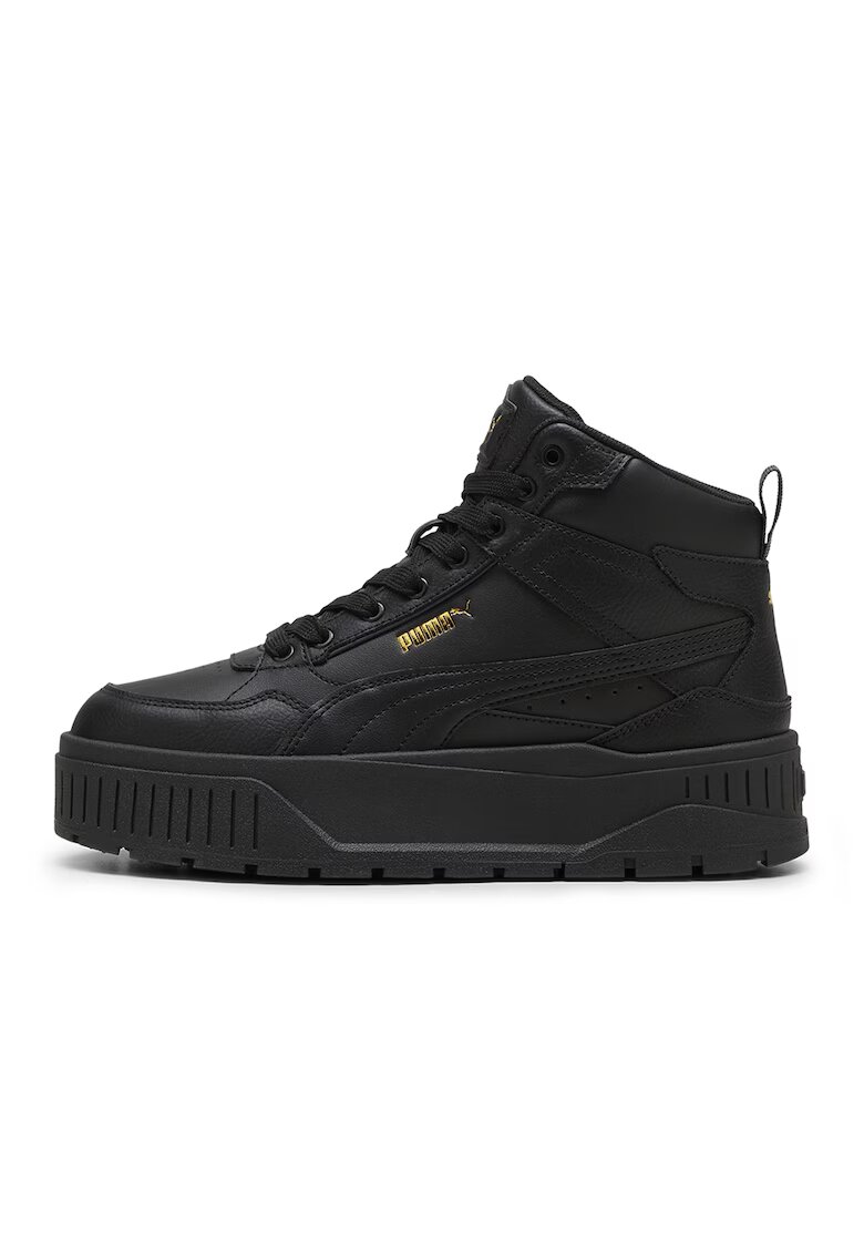 Puma Pantofi sport mid-high de piele si piele ecologica Karmen II Idol - Negru