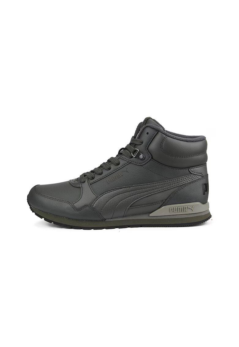 Puma Pantofi sport mid-high unisex de piele ST Runner v3 - Gri inchis