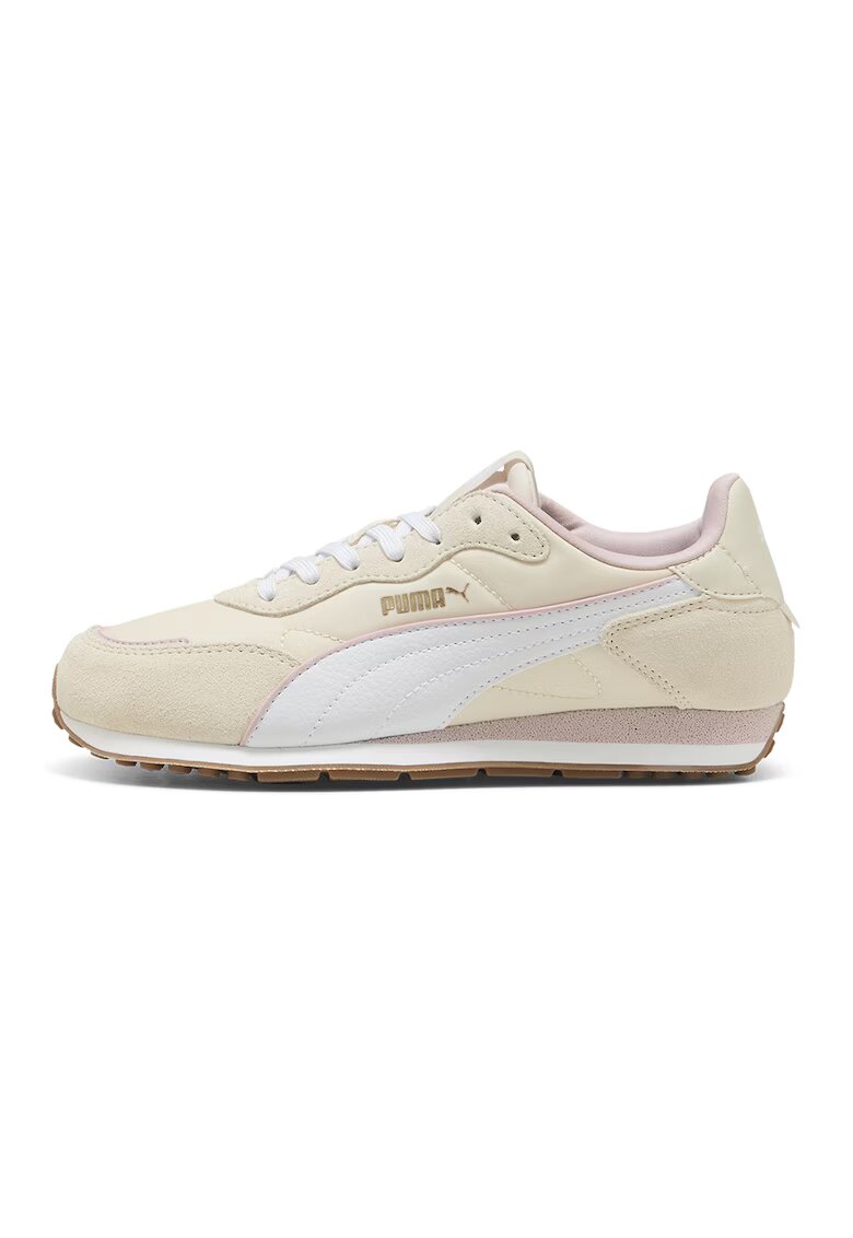 Puma Pantofi sport Miler cu garnituri de piele intoarsa - Alb fildes