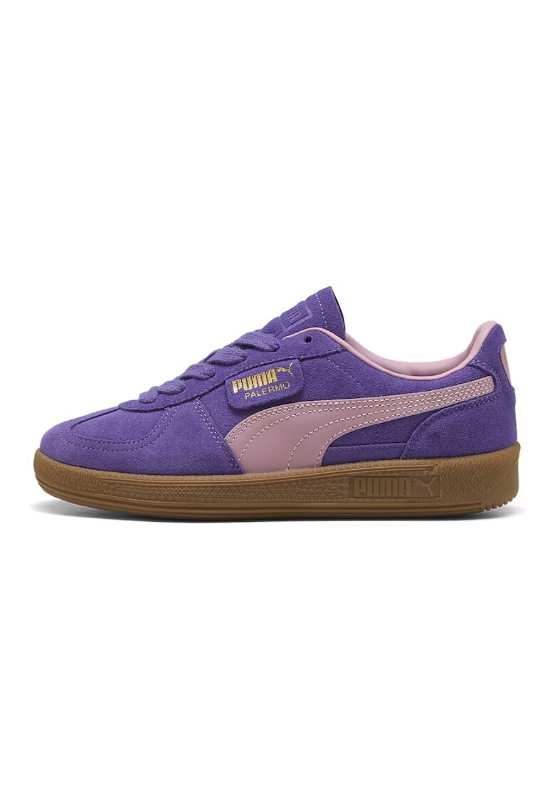 Puma Pantofi sport Palermo de piele intoarsa si piele - Violet