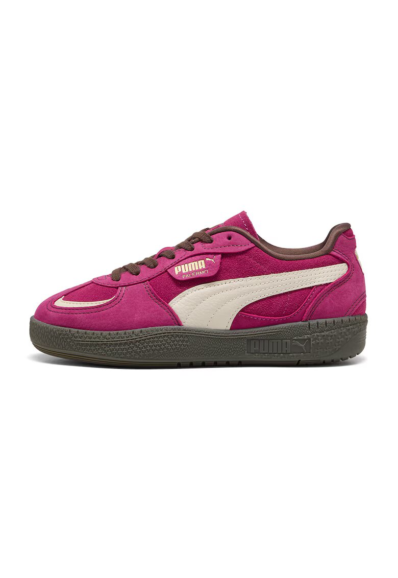 Puma Pantofi sport Palermo Moda din piele intoarsa - Fucsia/Crem