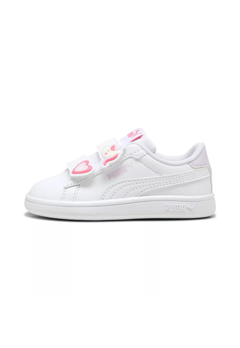 Puma Pantofi sport pentru copii Smash 3.0 Poised 2 race - Alb