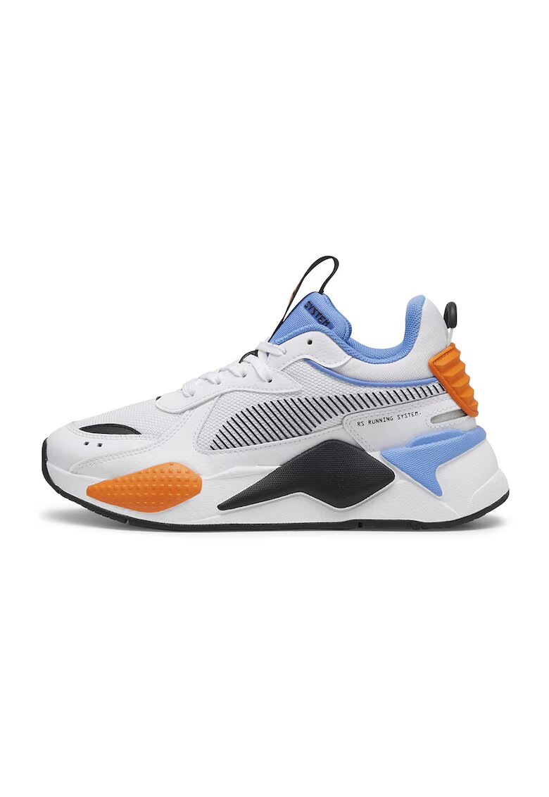 Puma Pantofi sport RS-X de plasa cu garnituri de piele ecologica - Alb/Portocaliu