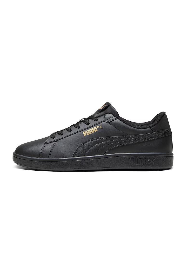 Puma Pantofi sport Smash 3.0 de piele ecologica si piele - Auriu/Negru