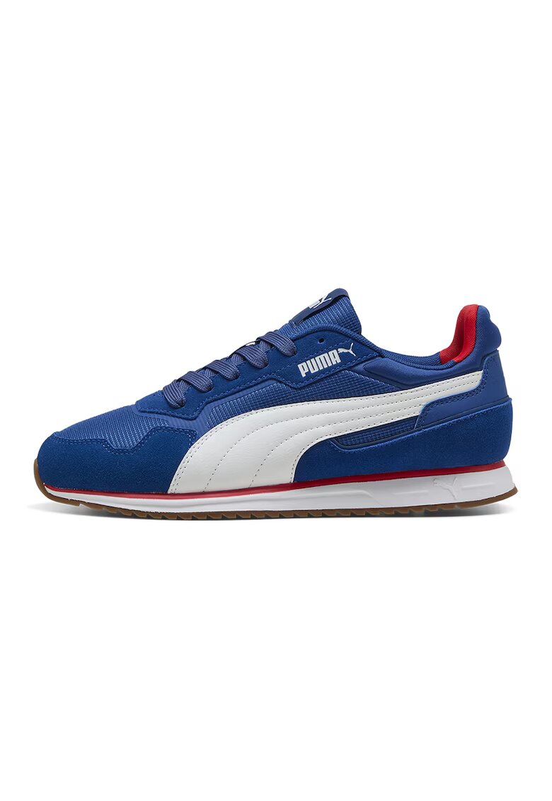 Puma Pantofi sport Softride St Miler cu garnituri de piele intoarsa - Alb/Albastru royal