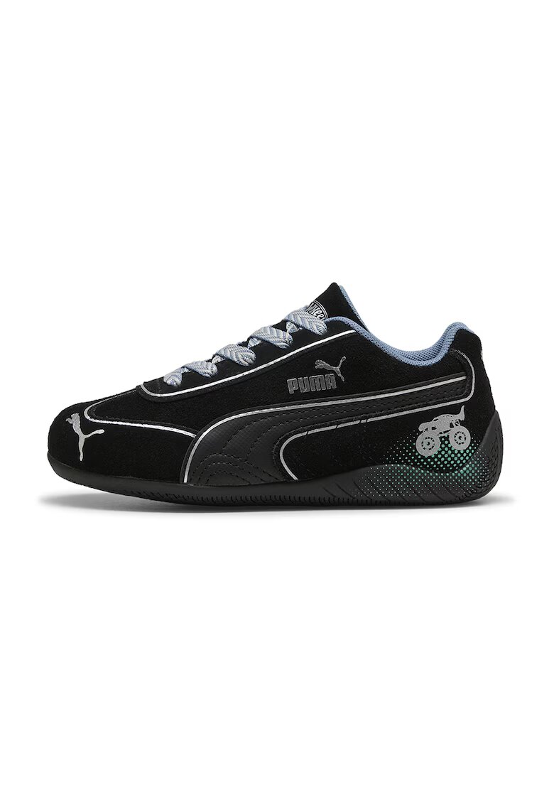 Puma Pantofi sport Speedcat de piele intoarsa cu logo - Negru