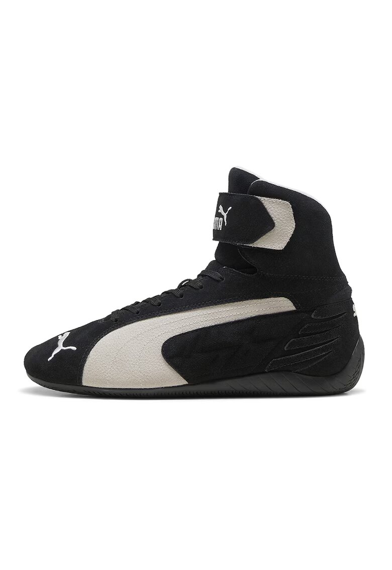 Puma Pantofi sport Speedcat mid-cut de piele intoarsa - Negru/Maro nisip