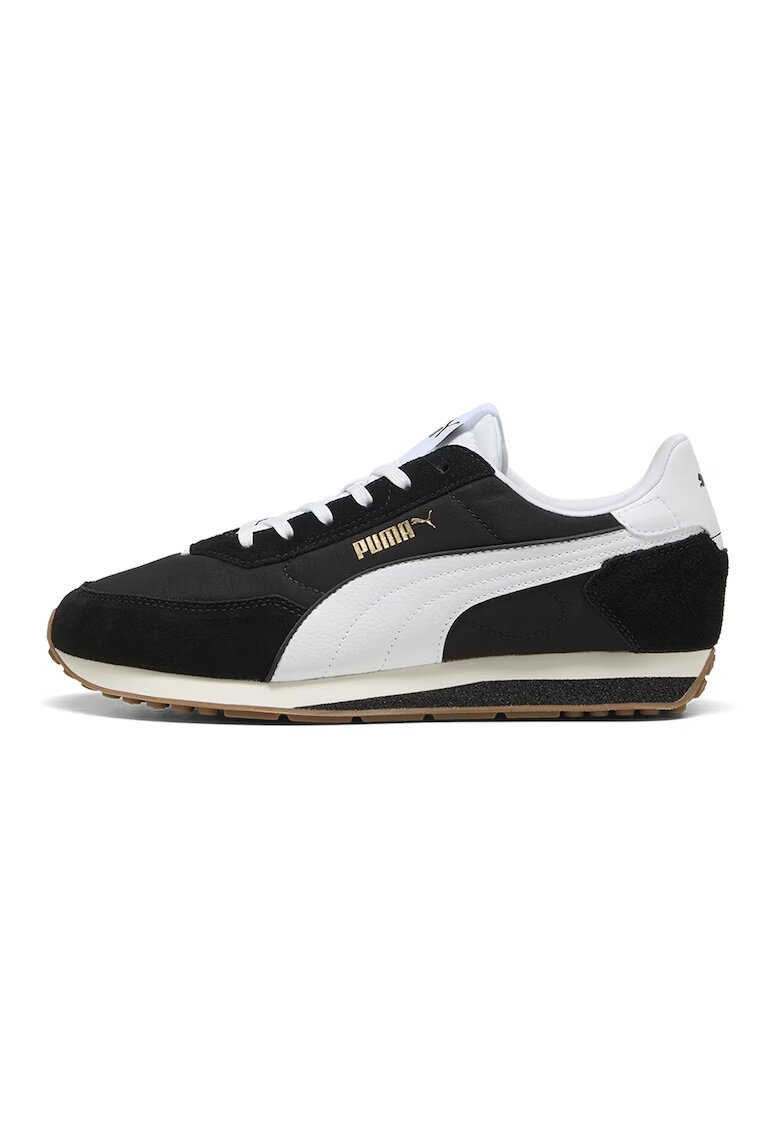 Puma Pantofi sport St Miler de plasa cu garnituri de piele intoarsa - Alb/Negru
