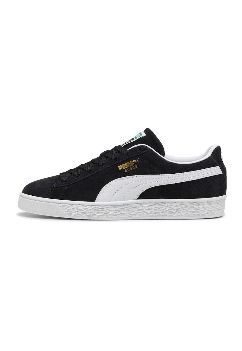 Puma Pantofi sport unisex Classic de piele intoarsa - Alb/Negru