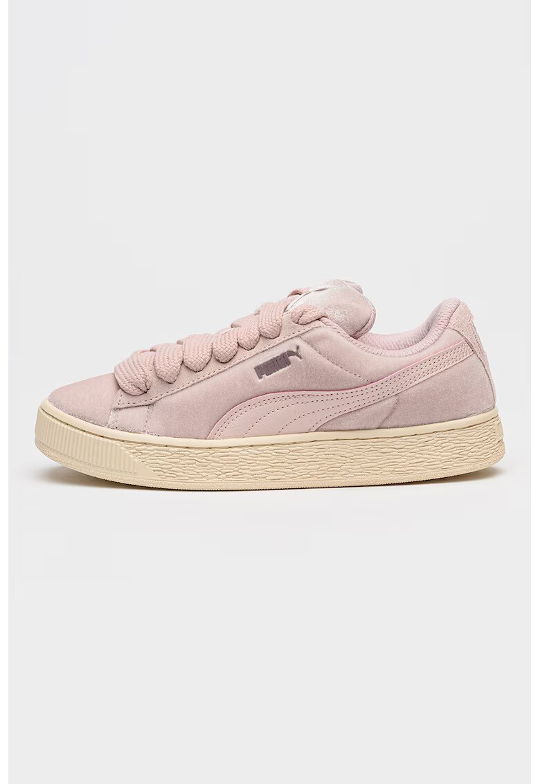Puma Pantofi sport Velvet Dream din piele intoarsa cu garnituri din piele - Roz deschis