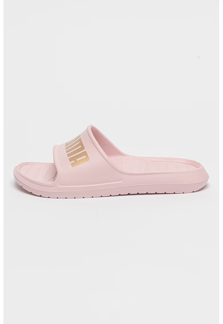 Puma Papuci cu imprimeu logo Divecat v2 Lite - Auriu/Roz pastel