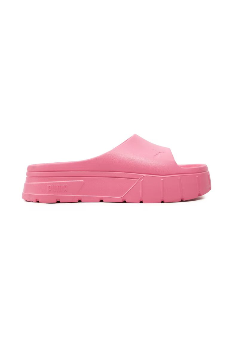 Puma Papuci Dama - Mayze Stack Injex - Realizati Din S Eva Moale Pentru Confort Si Durabilitate - Design Minimalist De Vara - Talpa Mare Din Eva (Stabilitate Si Amortizare) - Logo Cat Pe Curea - 42 - Roz